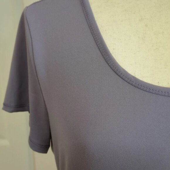 90 Degree By Reflex Lilac Short Sleeve Pullover Top, Size M, NWT - Picture 2 of 6